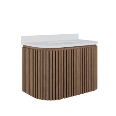 Imagem de Gabinete Suspenso para Banheiro Emma 80 cm - Venturi, Jequitibá