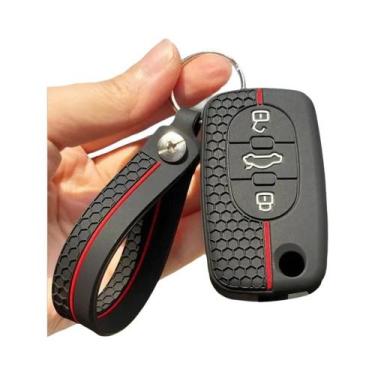 Imagem de Capa De Silicone Para Chave De Carro Audi, Organizador De Chaveiro Par