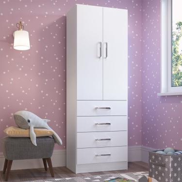 Imagem de Roupeiro 2 Portas Infantil Em Mdp Percasa Branco