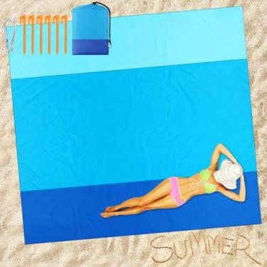 Imagem de Cobertor de praia extra grande Drydiet 300x280 cm à prova de areia à p