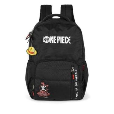 Imagem de Mochila de Costas Média Juvenil One Piece Náilon com Chaveiro-Masculino