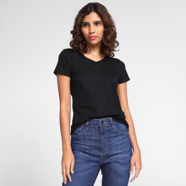 Imagem de Blusa Malwee Baby Look Gola V Feminina-Feminino