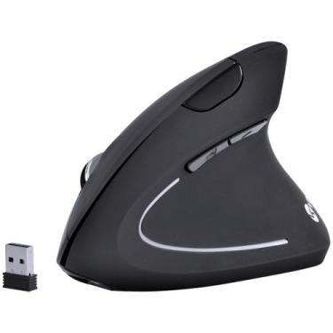 Imagem de Mouse Sem Fio Ergonômico Power Fit 1600 Dpi Preto Usb - VINIK