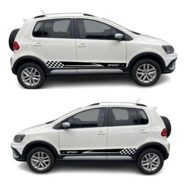 Imagem de Kit 2 Adesivo Carro Crossfox Sport Volkswagen Faixa Laterais - onl