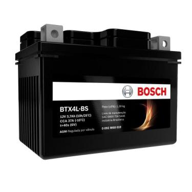 Imagem de Bateria Moto Cg 125 Titan Es 12v 4ah Bosch Btx4l-bs (ytx4l-bs)