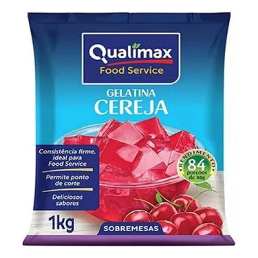 Imagem de Gelatina Sabor Cereja Qualimax Rende 84 Porções 1kg