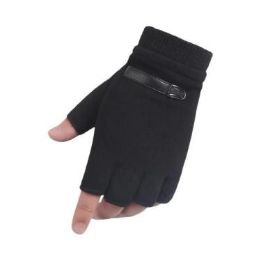 Imagem de Luvas Táticas Unissex De Veludo Quente E Grosso Para Inverno, Meio Ded