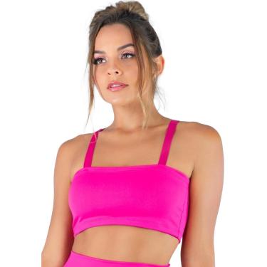 Imagem de Top Faixa Alça   Fitness Academia Suplex Mvb Modas  Feminino-Feminino