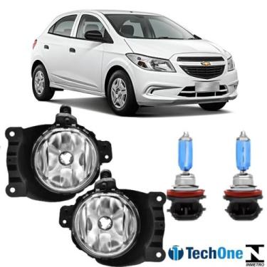Imagem de Par Farol Auxiliar CHEVROLET ONIX 2013 a 2016 e Super Branca - BIBAS
