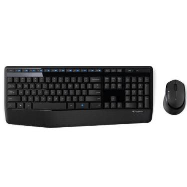 Imagem de Kit Logitech MK345 Teclado e Mouse Sem Fio 1000DPI Preto ABNT2
