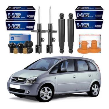Imagem de Kit Amortecedor Dianteiro Traseiro Meriva 1.8 2002 A 2008 - Nakata