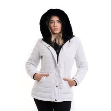 Imagem de Parka Dupla Face Feminina Casaco De Frio Intenso P/ Neve - bella, Pret