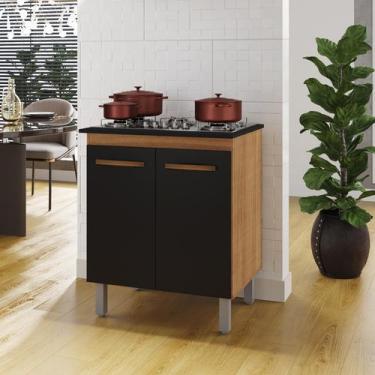 Imagem de Balcão para Cooktop 5 Bocas Jade 70cm 2 Portas 1 Prateleira - Savana/P