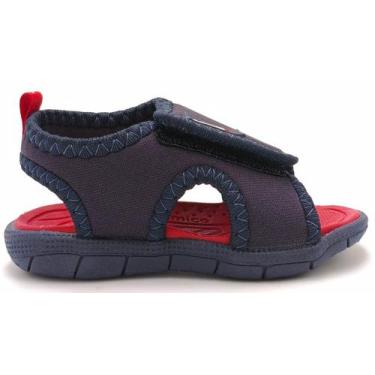 Imagem de Sandália Infantil Masculina Papete Tic Tac Klin 711144, Marinho vermel