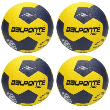 Imagem de Kit 04 Kit 02 Bola De Handebol Dalponte Pró H3L Masculino Cor:Amarelo+