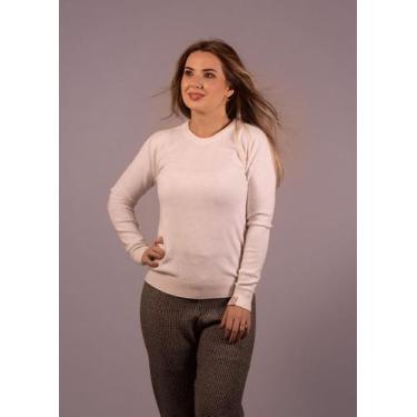 Imagem de Blusa Tricô Jardim de Gelo Branco - Malhas Universal