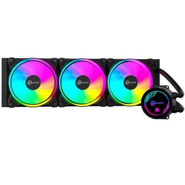 Imagem de Water Cooler Kalkan Iota V2 360 RGB 360mm TDP 280W 12V Preto - KLK0006