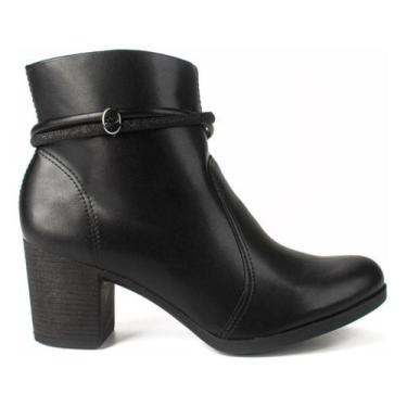 Imagem de Bota Feminina Coturno Cano Baixo Dakota Conforto G9641 Preto, Preto, 3