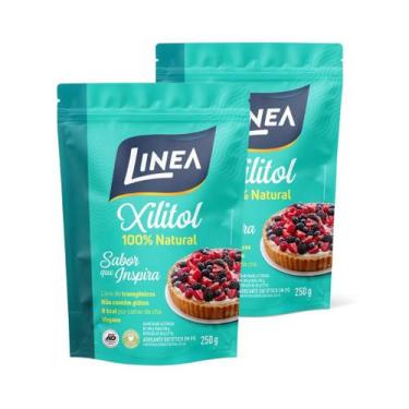 Imagem de Adoçante Culinário Xilitol em Pó 250g Linea - Kit 2 unidades