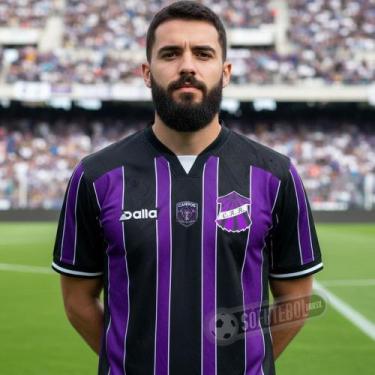 Imagem de Camisa Campos Atlético - Modelo I Violeta e Preta 3G (XXL) - Dalla, 3G