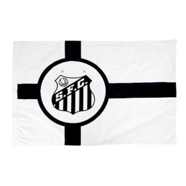 Imagem de Bandeira do Santos Oficial 1,5 Panos 68x98cm Licenciada JC Bandeiras -
