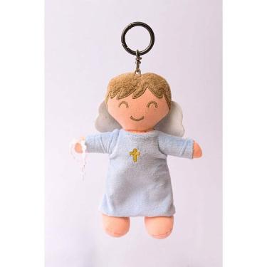 Imagem de Chaveiro Anjinho Anjo da Guarda em Pelúcia 15cm Azul Zip