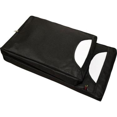 Imagem de Porta Sacola para Balcão com 2 Bolsos em Nylon Preto 30x8x57CM Organizador Reflex
