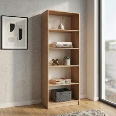 Imagem de Estante de Livros 52CMX175CM Multiuso 5 Nichos Montreal Yescasa Marrom