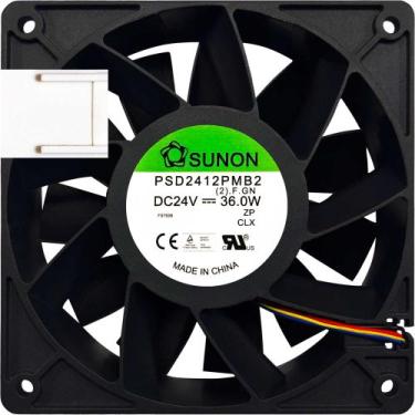 Imagem de Cooler PSD2412PMB2 24V 36W 4L 4P 120X38 B3 Garantia 2 Anos - Sunon