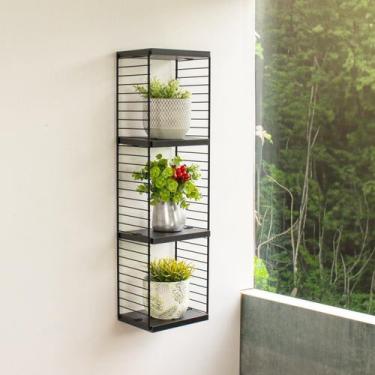Imagem de Cubo Decorativo Vertical Decorativo Preto - Metaltru