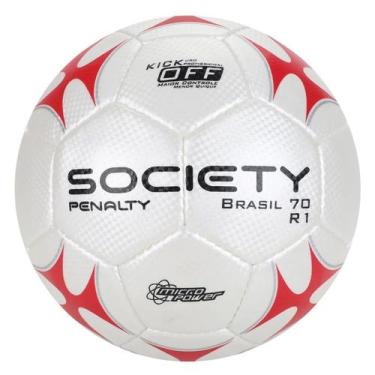 Imagem de Bola futebol society penalty brasil 70 branco vermelho, Branco vermelh