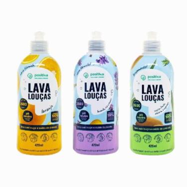 Imagem de Kit 3 Lava Louças Positiva hipoalergênico 1,260ml