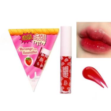 Imagem de Cake Gloss Morango com Baunilha Super Poderes  Brilho, Hidratação e Lá