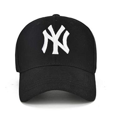 Imagem de Boné de beisebol NY unissex esportivo chapéu de sol bordado algodão