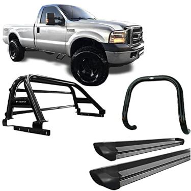 Imagem de Kit quebra mato+Estribo Pers +Santo Ant F250 C/Simples PRETO