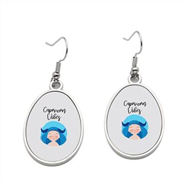 Imagem de Brinco Vibes Capricórnio – Brincos com pingente para meninas – Presente de festa de aniversário dos namorados, Metal, Sem pedras preciosas