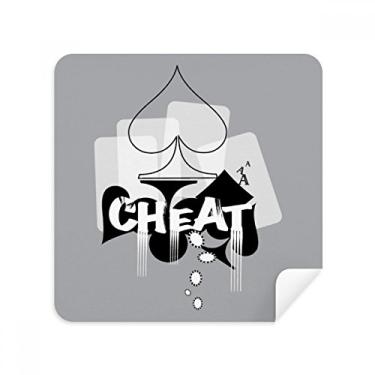 Imagem de Coração, baralho de cartas de jogo, utensílios, óculos, pano limpador de tela, tecido de camurça, pacote com 2