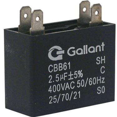 Imagem de Capacitor CBB61 Gallant 2.5MF +-5% 400 VAC GCP25S00A-PT400