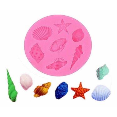 Imagem de Molde De Silicone Fundo Do Mar, Conchas