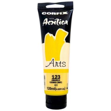 Imagem de Tinta Acrílica Arts Corfix 120ml Cor Amarelo Cádmio 123 G1