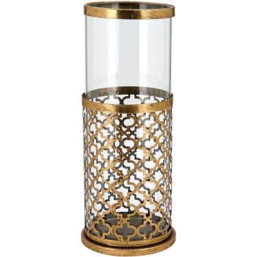 Imagem de LIBAN LANTERNA 42x17x17cm METAL DOURADO