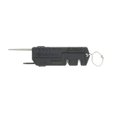 Imagem de Smith & Wesson Afiador de facas com laterais finas e grossas, chave de fenda, estrutura resistente e chaveiro para sobrevivência, caça, atividades ao ar livre e EDC