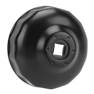 Imagem de Copo de chave de filtro de óleo, Chave de soquete de filtro de óleo resistente preta 6 mm/3,0 pol. 14 pés antiferrugem para carro