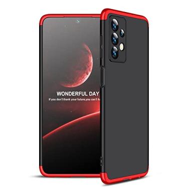Imagem de Capa Capinha 360 Fosca Para Samsung Galaxy A13 4G Tela 6.6 Case Anti Impacto (Preta com vermelho)