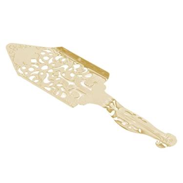 Imagem de Coador de coquetel de absinto Design vazio Peso confortável Colher de absinto funcional para bartenders Ouro