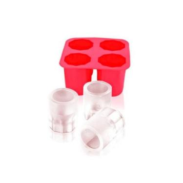 Imagem de Forma De Gelo Silicone Copinho/Vermelho - Clink