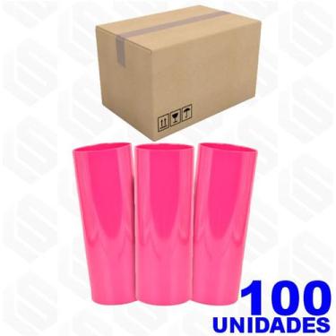Imagem de Copo Long Drink Rosa Pink P/ Transfer Laser 350 Ml - 100 Und - Lapa Su