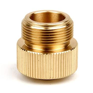 Imagem de TECKEEN Conector de tanque de gasolina para queimador de fogão de cobre para acampamento ao ar livre para tanque de combustível MAPP