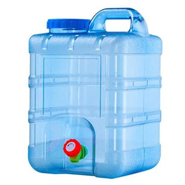 Imagem de Balde de armazenamento de viagem autônomo pc ao ar livre com torneira balde de purificação de água mineral carro tanque de água potável de plástico de qualidade alimentar 20 litros