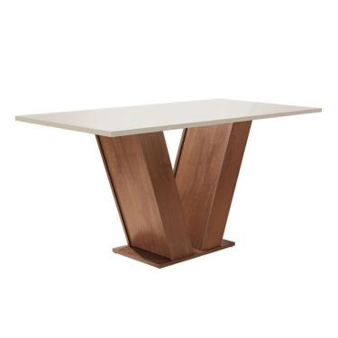 Imagem de Mesa para Sala de Jantar 120cm Tampo em MDF Espanha Espresso Móveis Chocolate